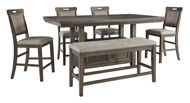 Picture of Johurst 6 Pc Counter Dining Table with Bench