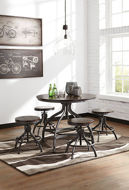 Picture of Odium 5 Pc Adjustable Dining or Counter High Table Set