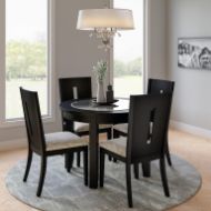 Picture of Urban Icon Black Round Dining Table 5PC Set