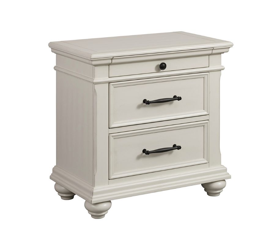 Picture of Slater White Nightstand w/USB