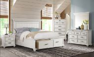 Picture of Slater White King Storage Bed 