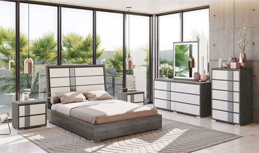 Picture of Thiago Queen Bed White Gray