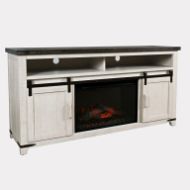 Picture of Madison County  White Electric Fireplace Media Console