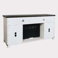 Picture of Madison County  White Electric Fireplace Media Console