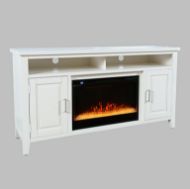 Picture of Urban Icon White Electric Fireplace Media Console