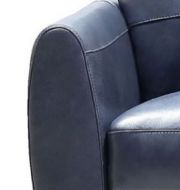 Picture of Travis Blue Leather Loveseat