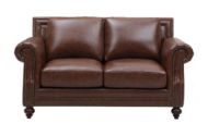 Picture of Bayliss Rustic Brown Leather Loveseat