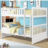 Picture of White Full over Full Bunk Bed